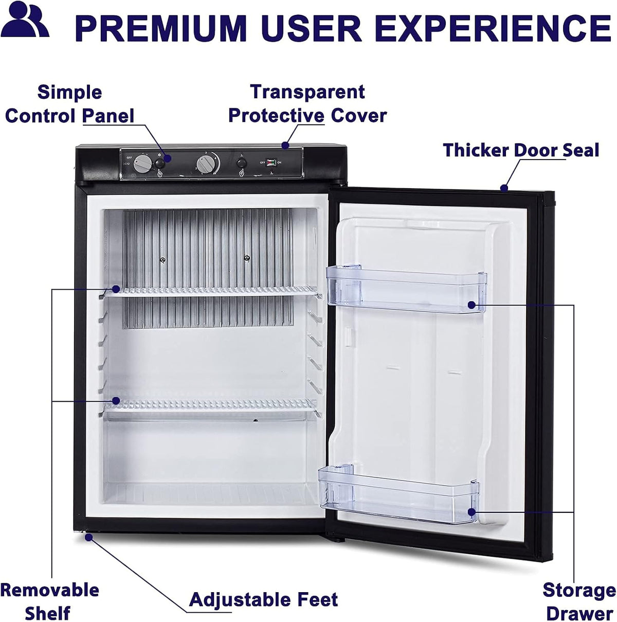 Black 2.1 Cu.Ft Propane Refrigerator 3 Way X181