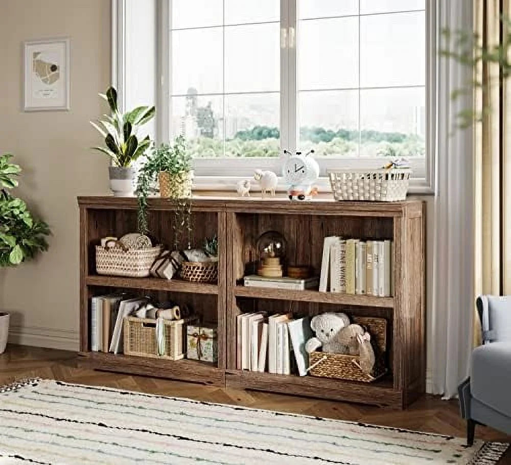 5- Bookcase Bookshelves Floor Standing Display Shelves 68 in Tall Light Brown K33492