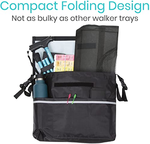 Walker Tray for Folding Standard Walkers with Basket O5639