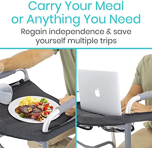 Walker Tray for Folding Standard Walkers with Basket O5639