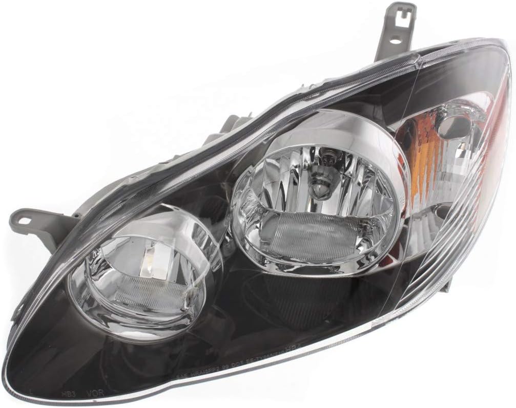 Driver Side Halogen Headlight Assembly for Toyota Corolla 2005-2008 K8492