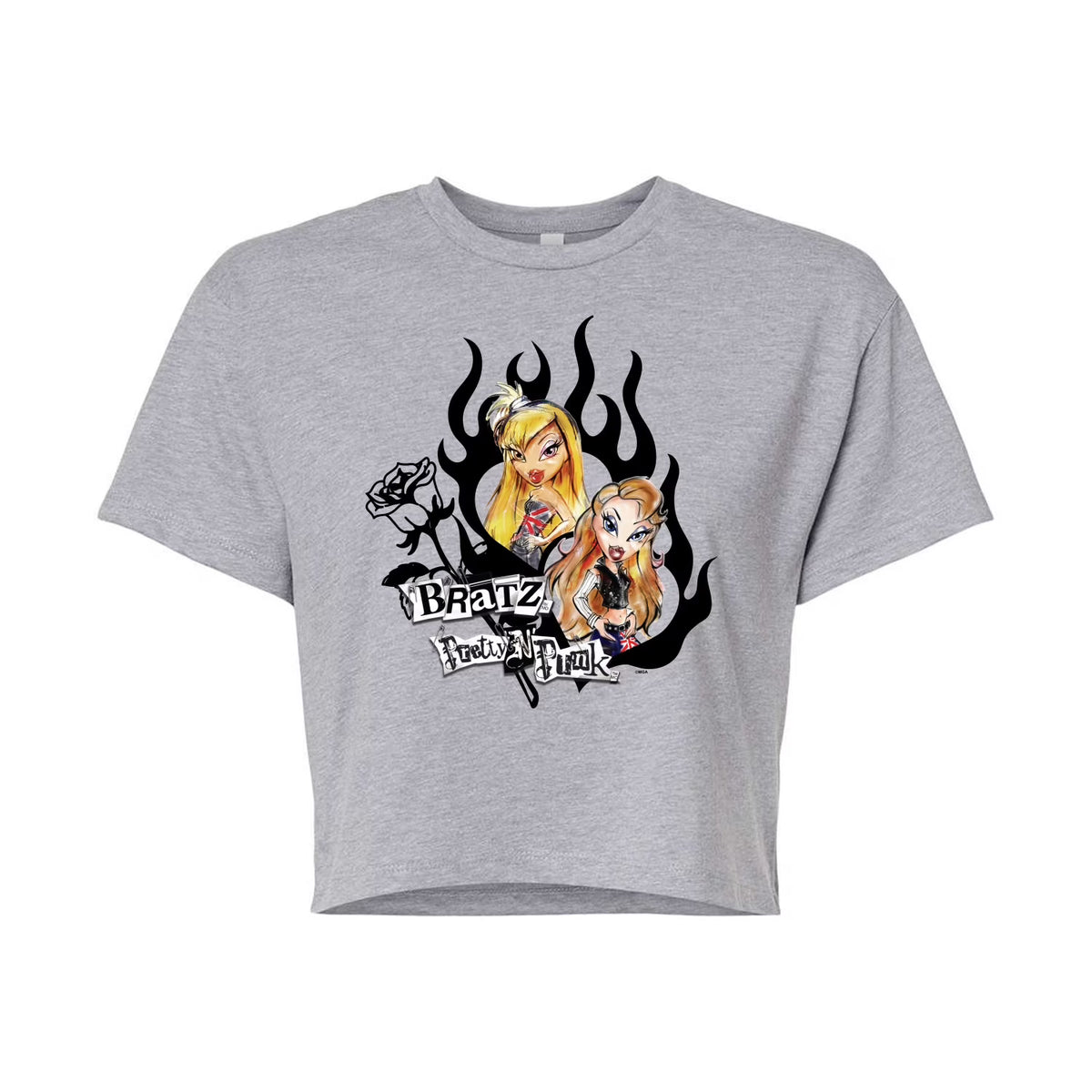 Juniors Cropped Cotton Blend T-Shirt L701