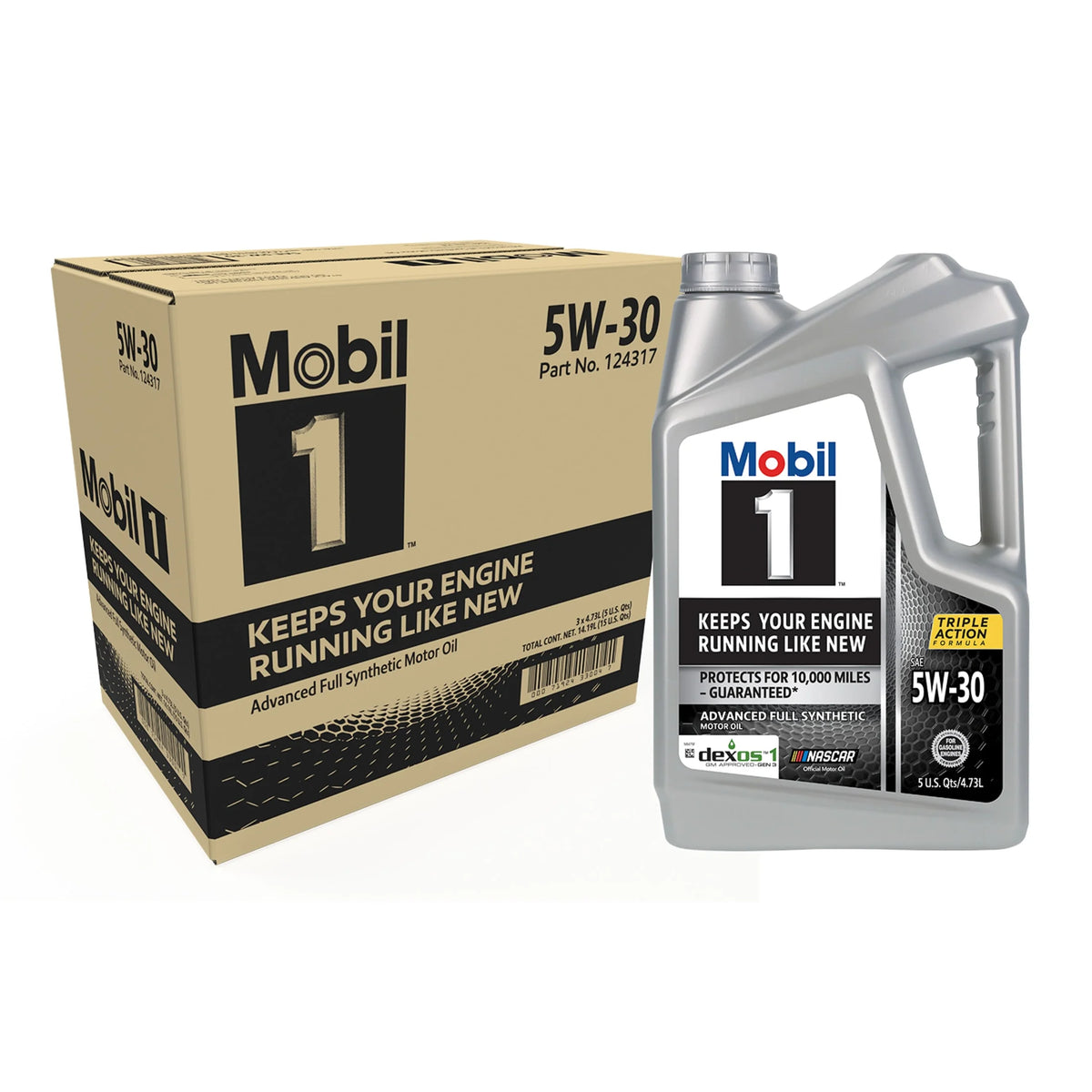 Full Synthetic Motor Oil 5W-30, 5 Quart (Pack of 3) W722379