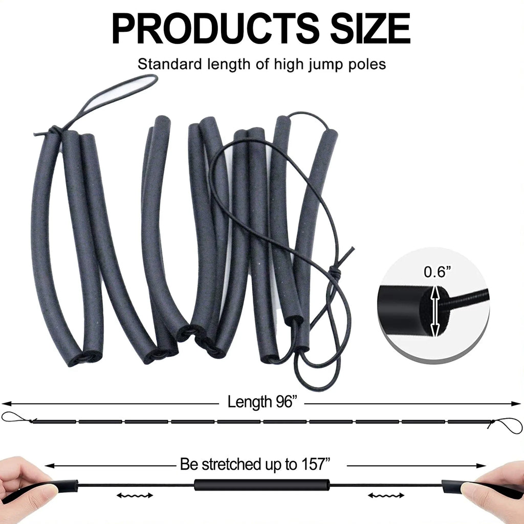 High Jump Bungee Elastic Crossbar Foam Track rope H16323