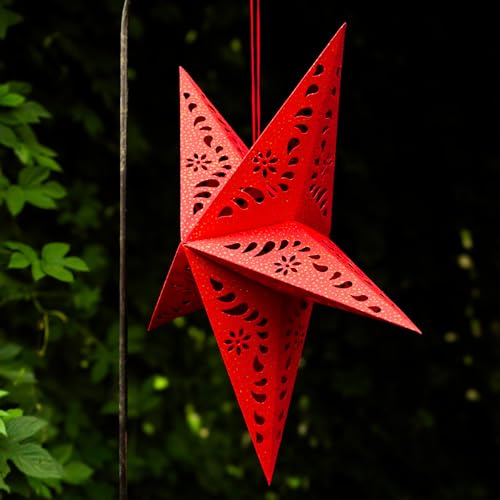 Purple Paper Star Lantern with Gold Accents X769