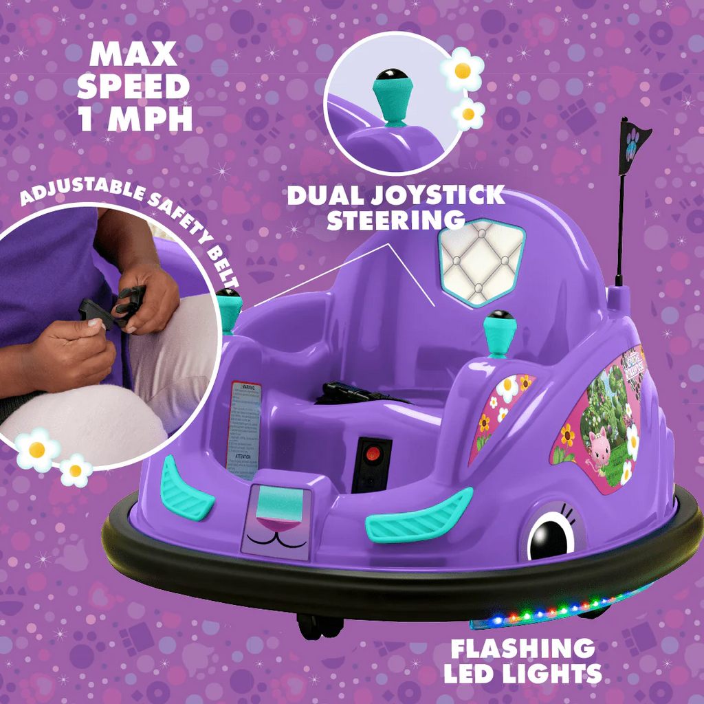 6 Volts Battery Powered Bumper Car with LED Lights and Charger A36444