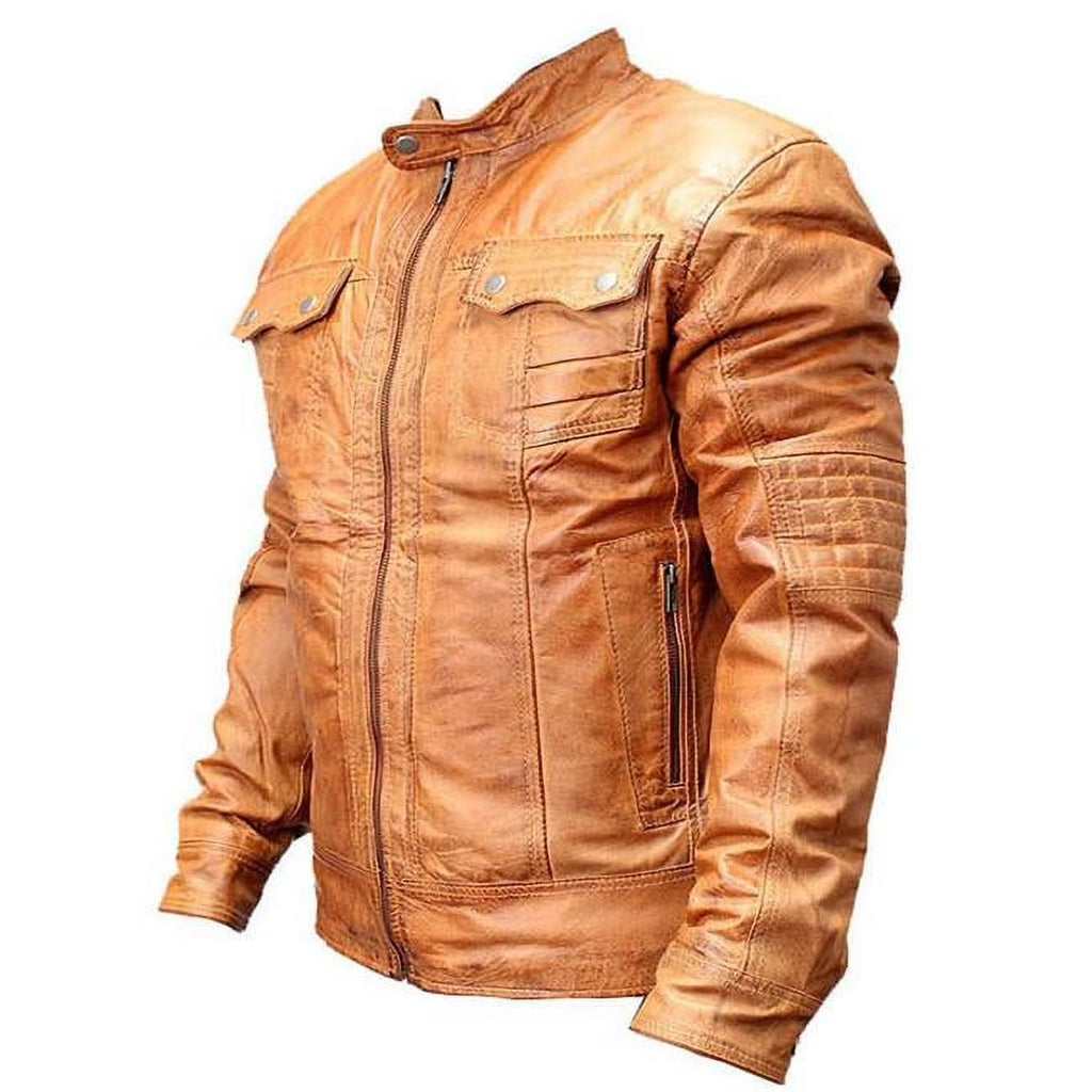 Brown Sheep Skin Leather Jacket C54420