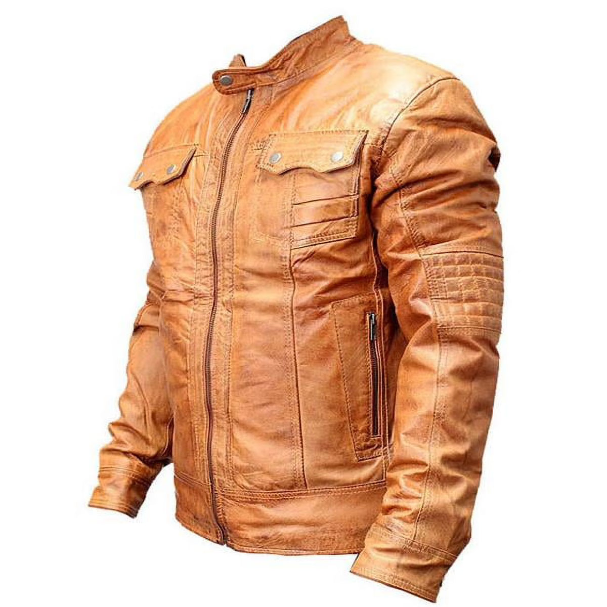 Brown Sheep Skin Leather Jacket C54420