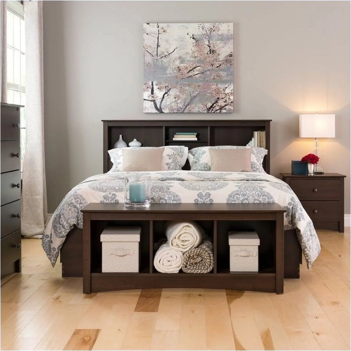 3-Piece Set with 2 Night Tables and 6 Drawer Dresser in Espresso U357