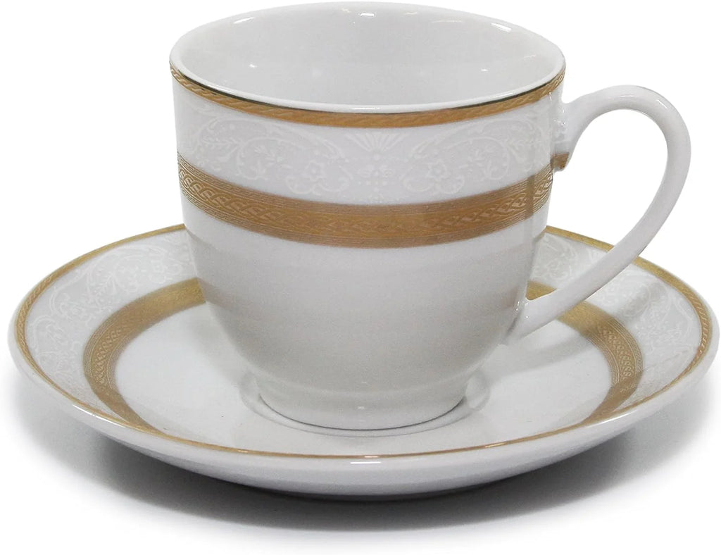 White 24K Plated Porcelain Dinnerware Set F97850