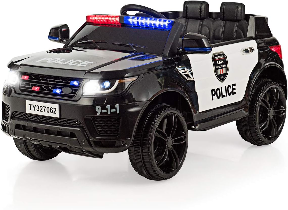 12V Battery Powered White Ride on Police SUV V736