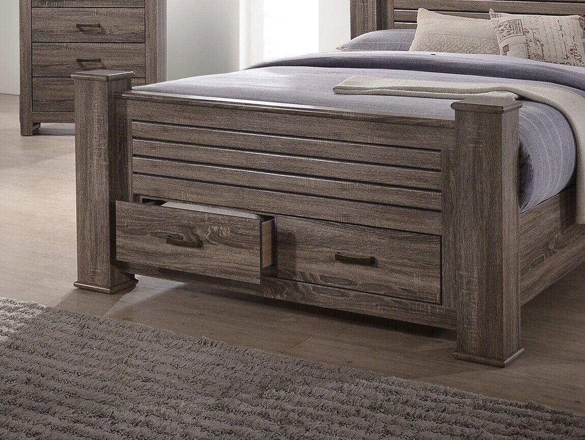 King Size Storage Drawers Wooden Bed U645850