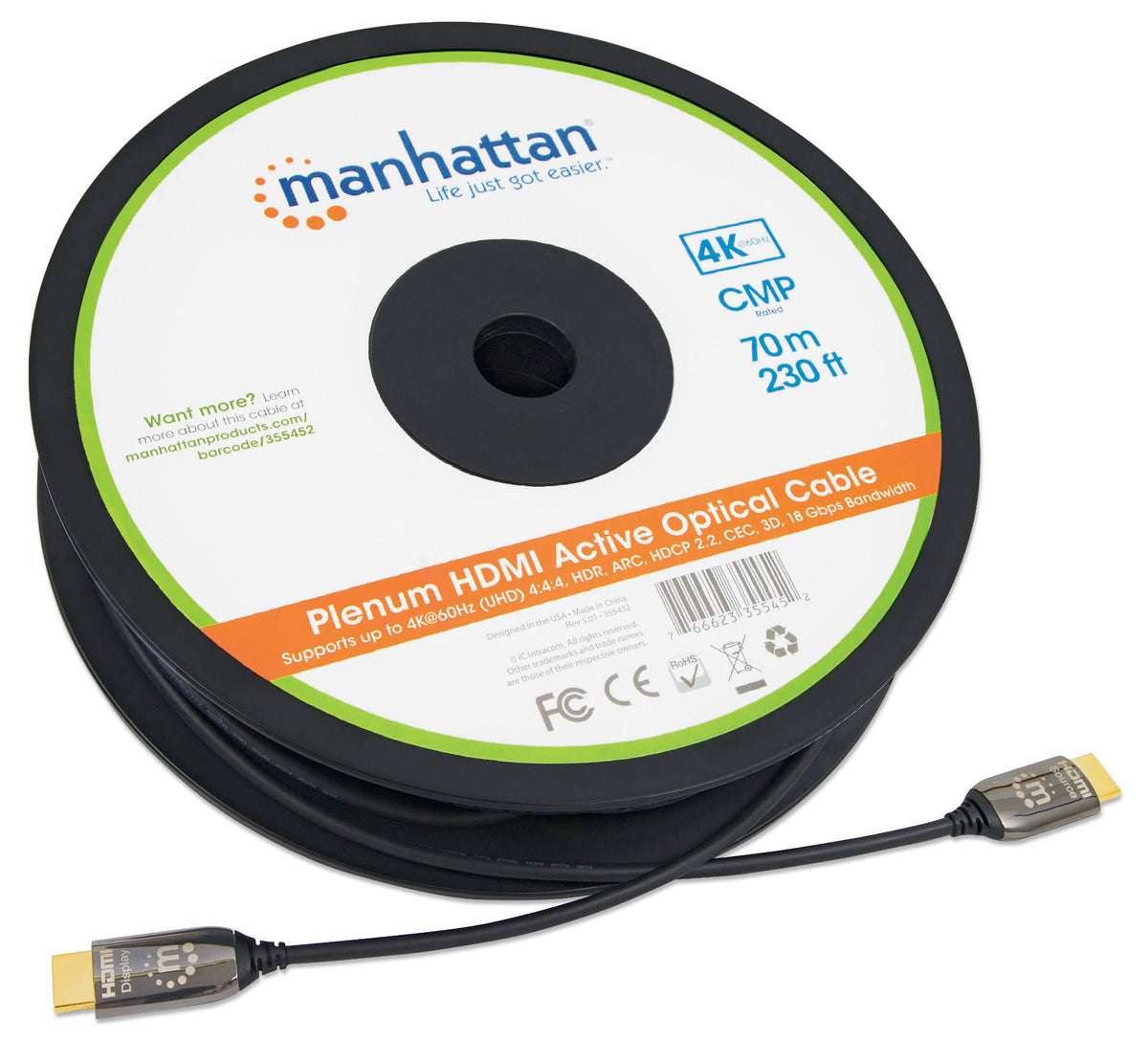 Plenum-Rated HDMI Active Optical Cable Q53025