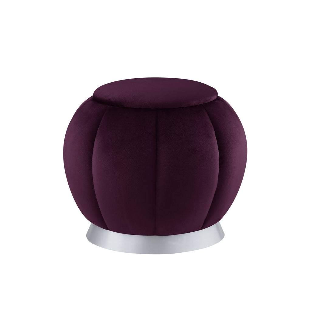Purple Silver Ottoman G411957