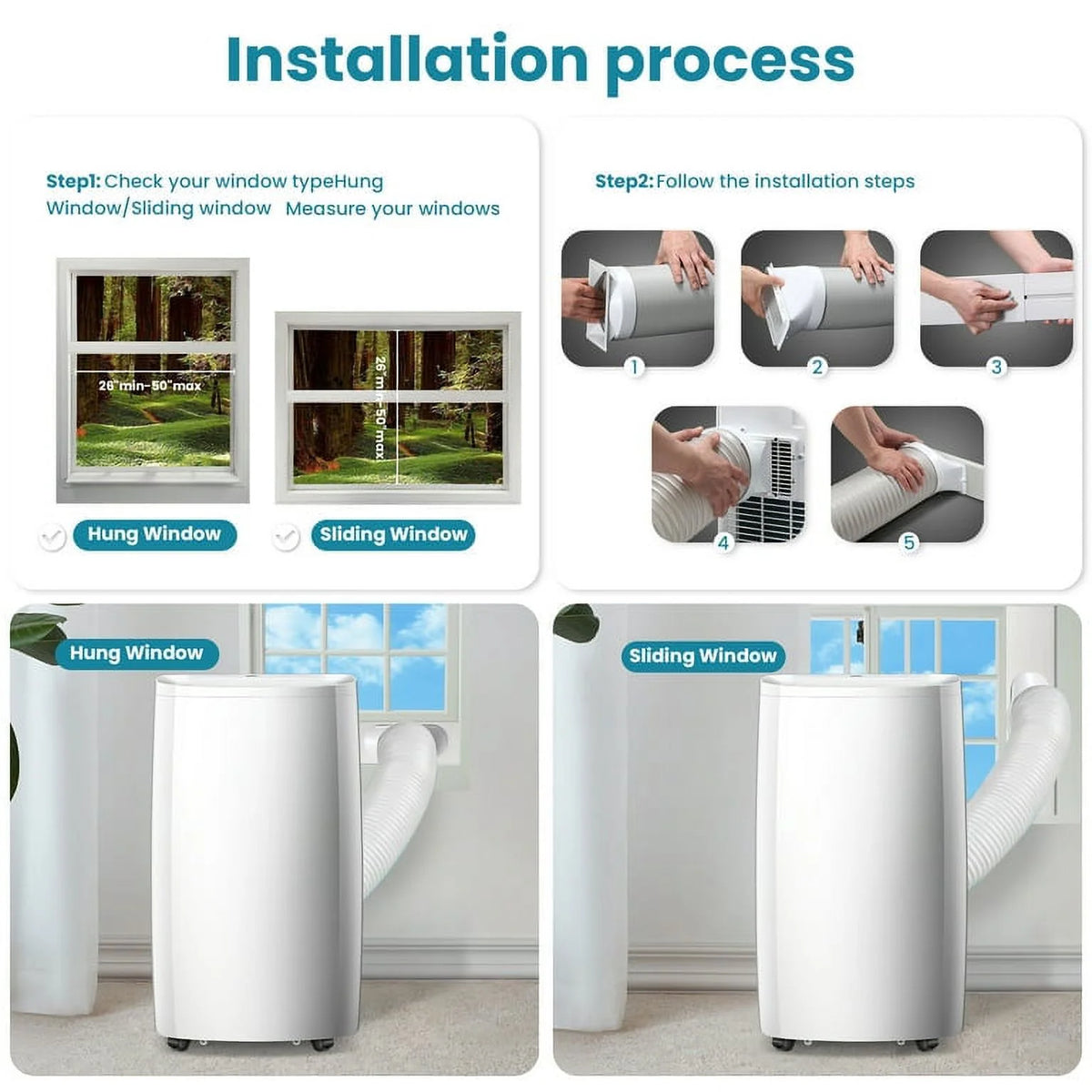 10200BTU Portable Air Conditioner White 3 in 1 Q54995