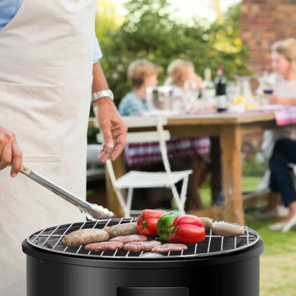 Charcoal Grill Smokeless Vertical BBQ Smoker Portable Meat Cooker C85969