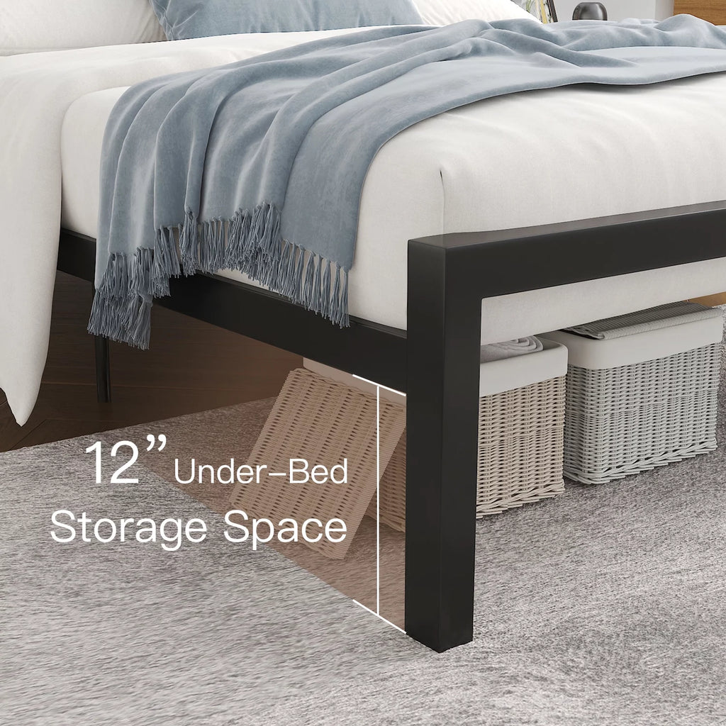 Twin Size Bed Frame with Leather Upholstered Headboard K4611