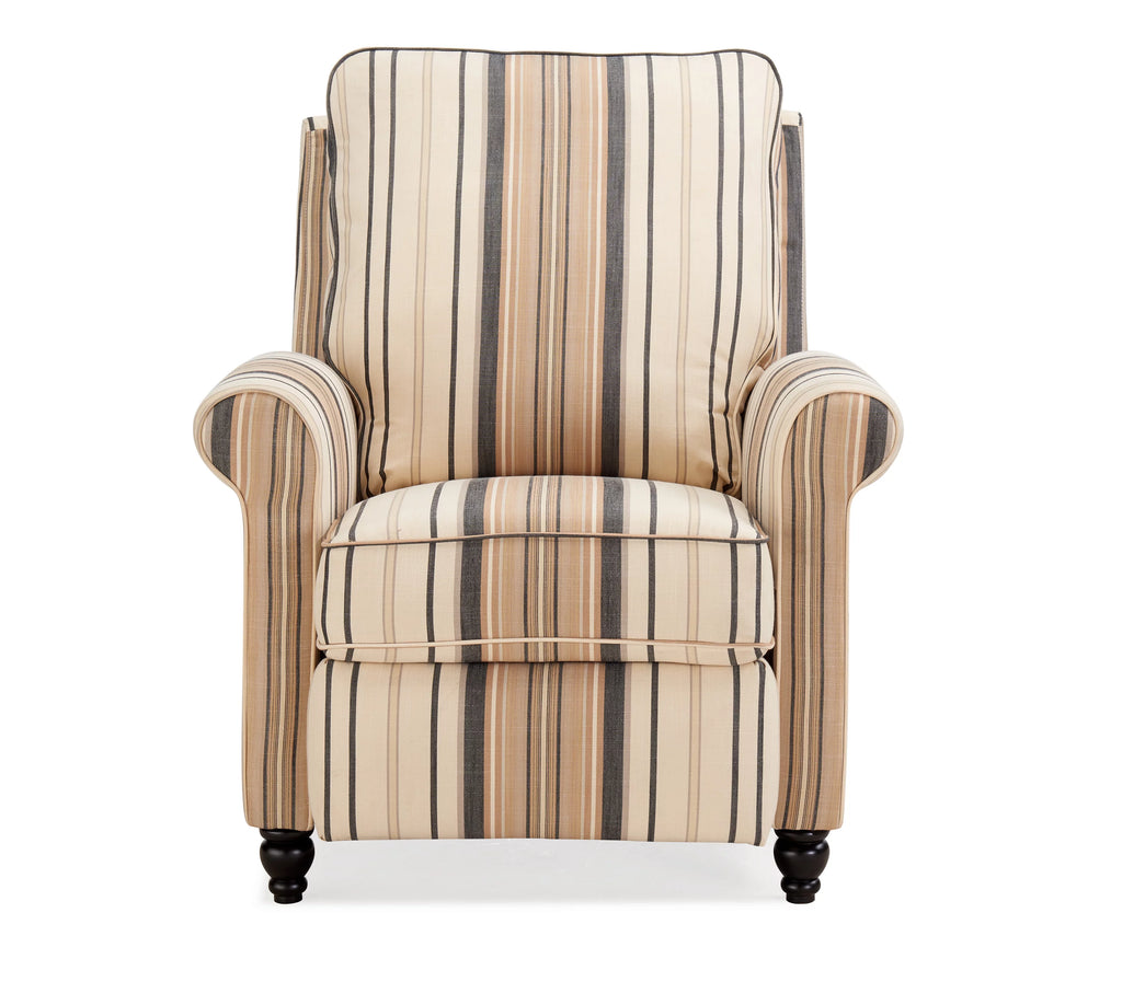 Brown and Black Woven Stripe Recliner Chair I9687