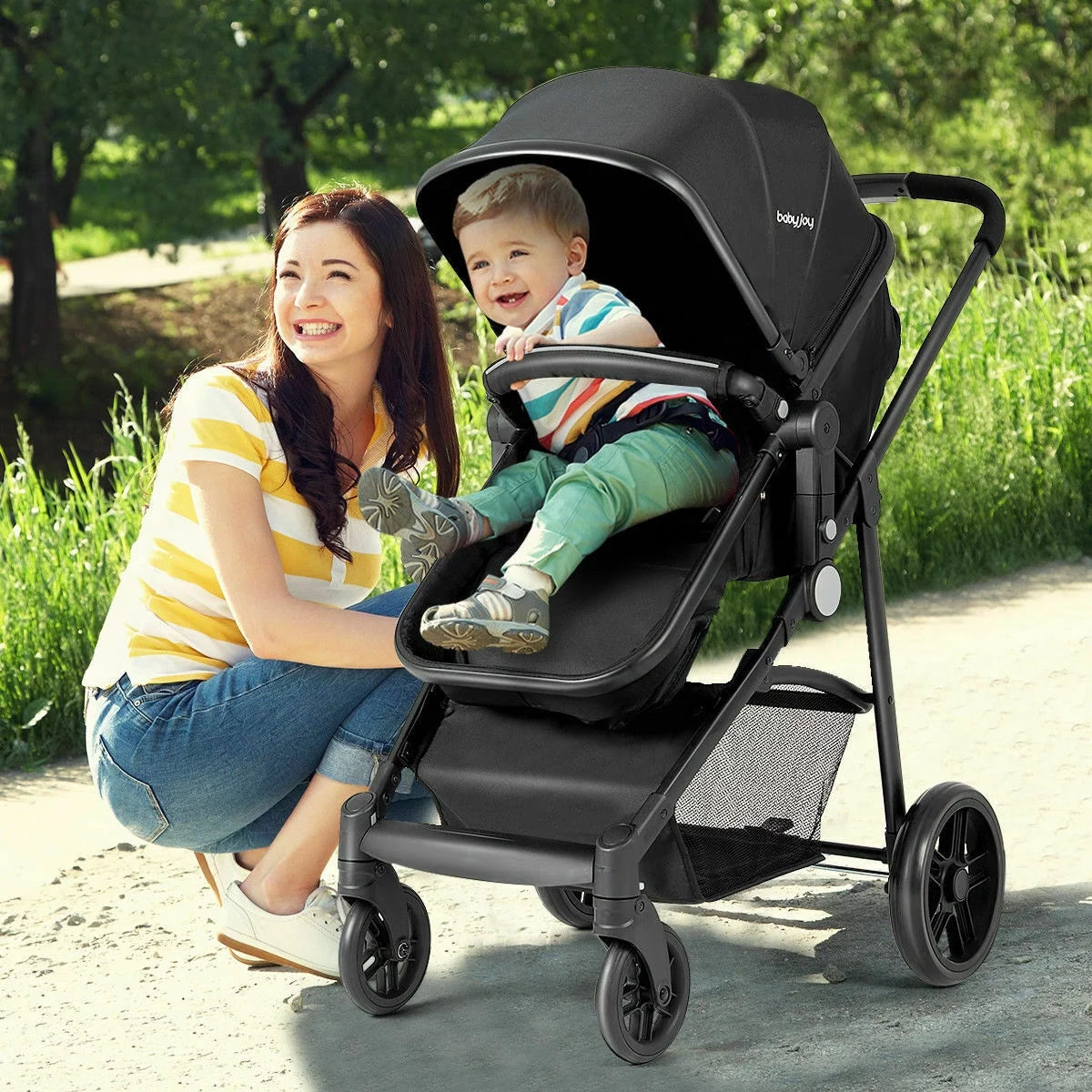 Foldable Baby Stroller Black B6894