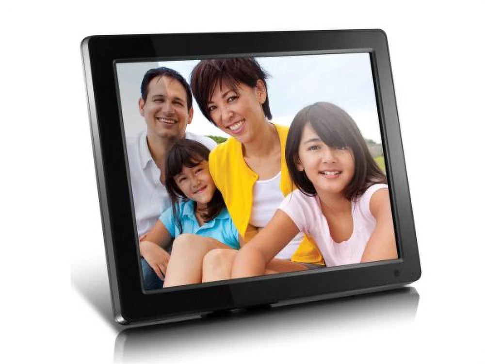 12" Hi-Res Digital Photo Frame with 4GB Memory and Remote, Black V476386