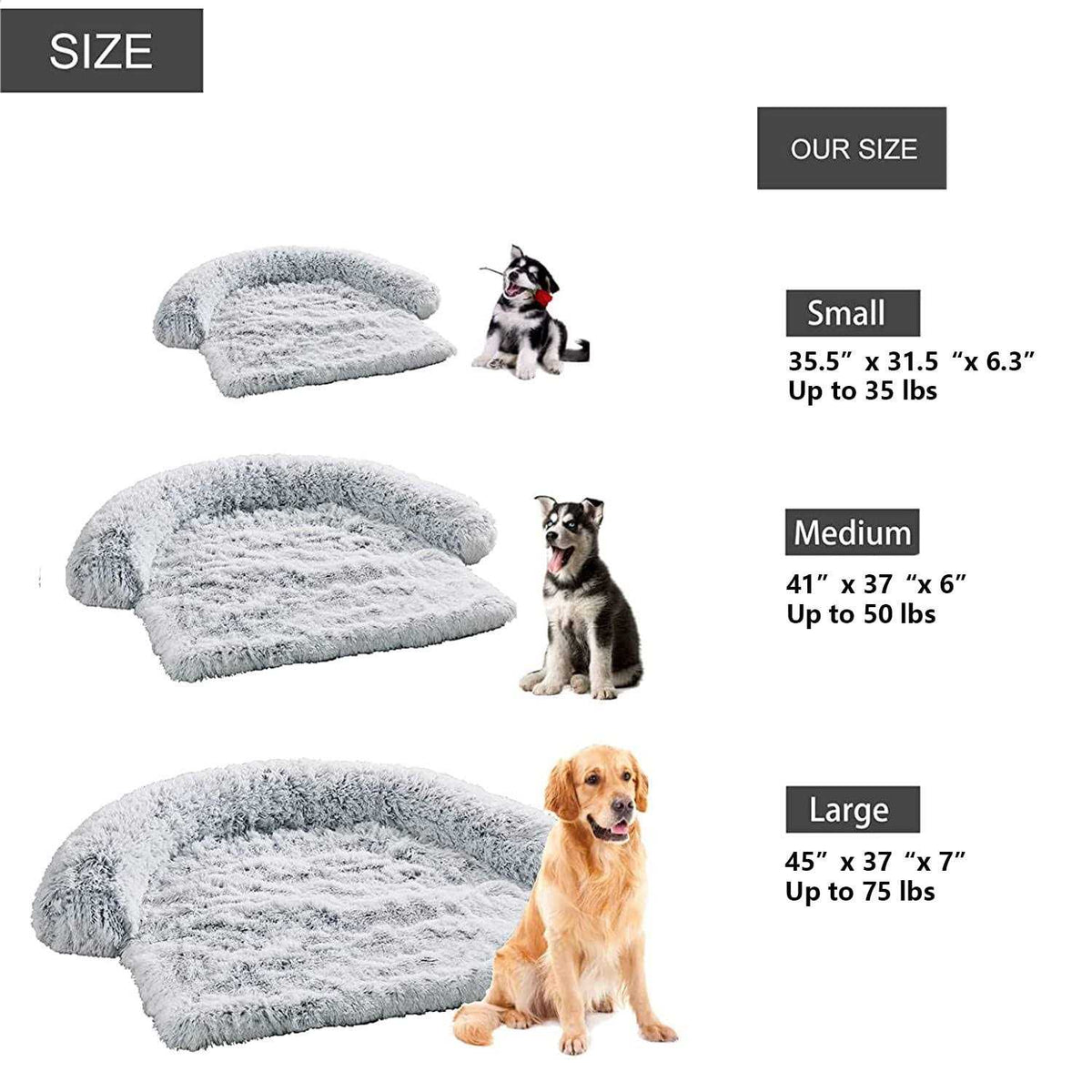 Waterproof Plush Dog Bed K68502