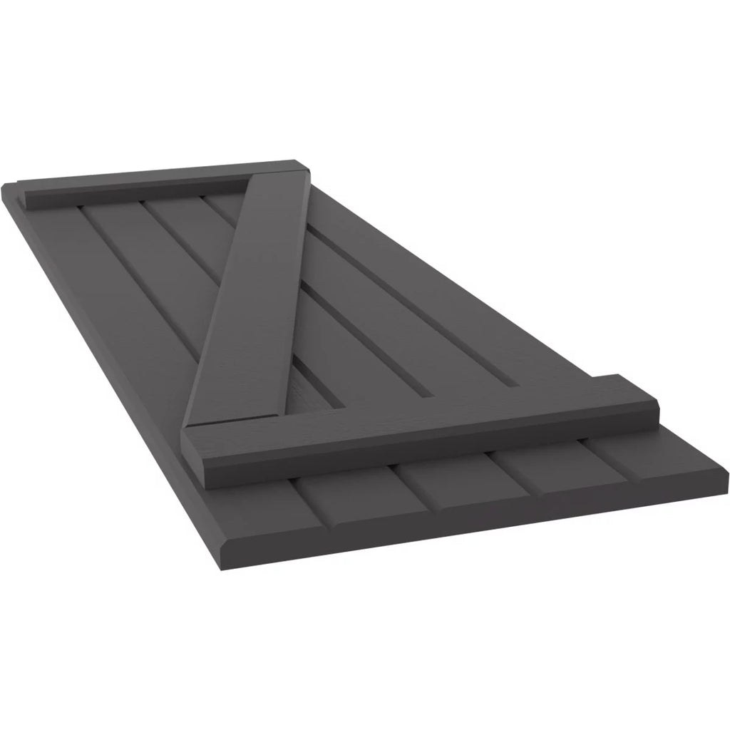 Real Wood Joined Board-n-Batten Shutters with Z-Bar M391