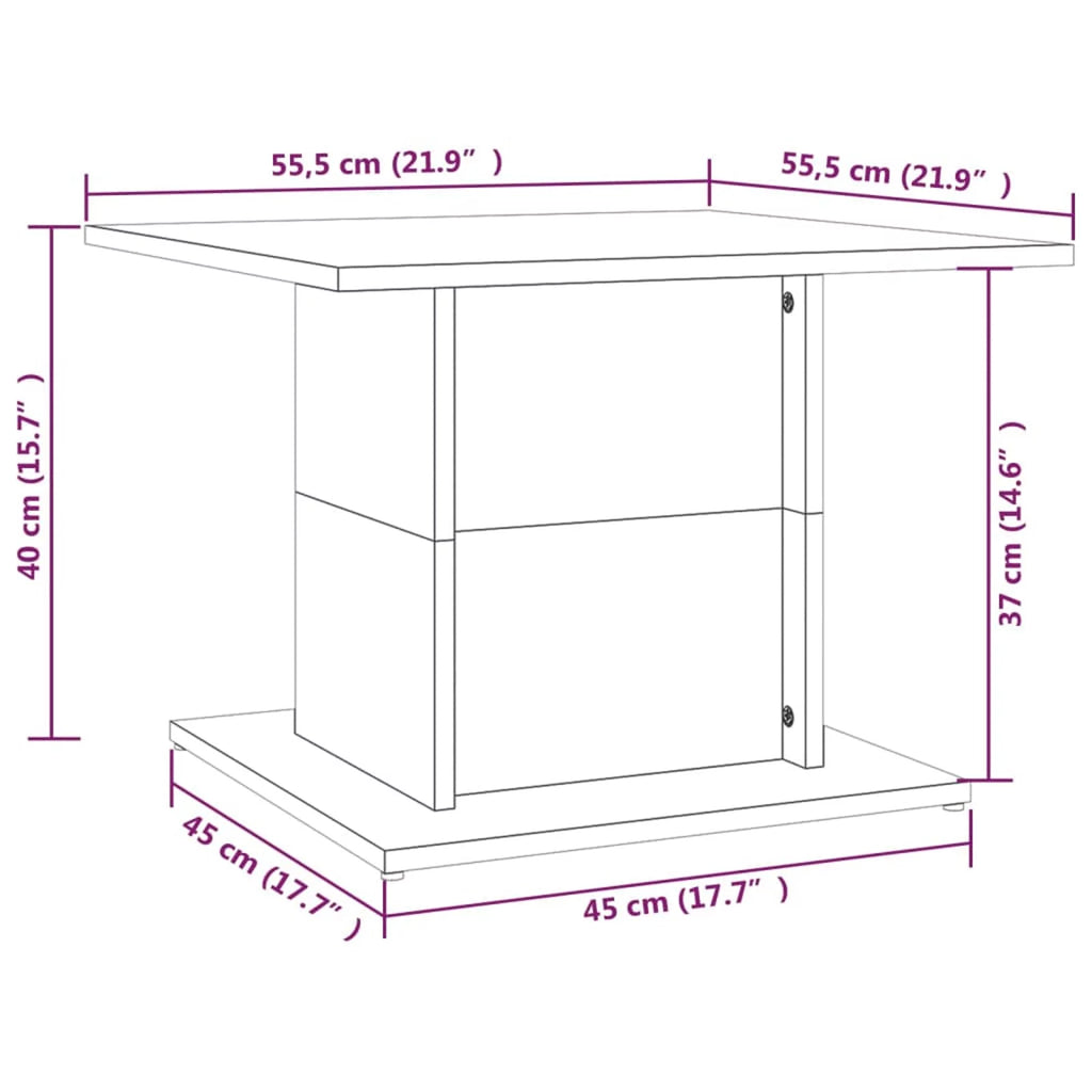 Brown Oak Engineered Wood Coffee Table N111
