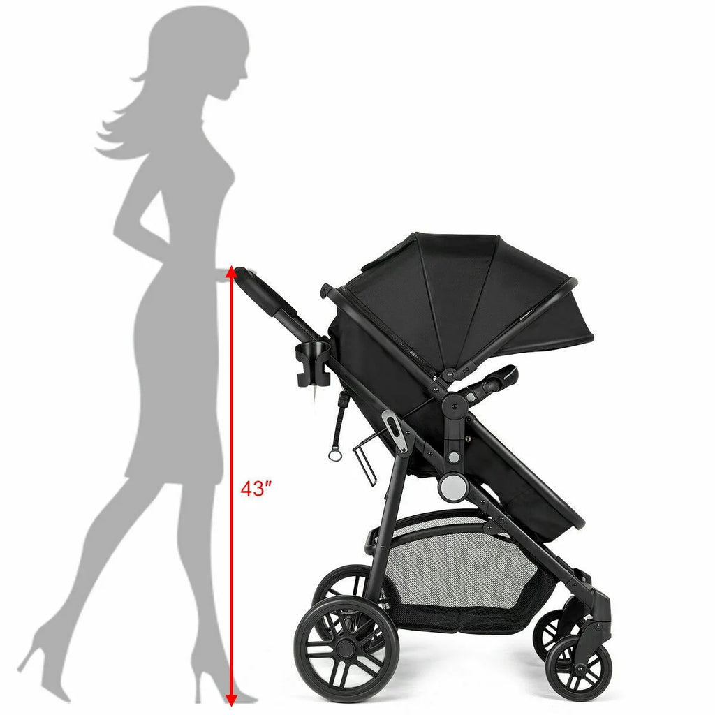 Foldable Baby Stroller Black B6894