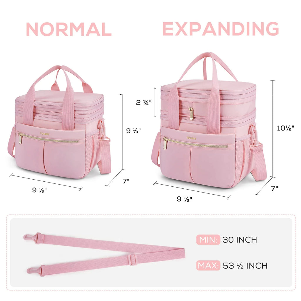 Pink Insulated Lunch Bag Tote Cooler S737496