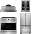 36 Gas Range, Range Hood, Refrigerator and Wine Cooler L4759