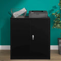Lockable Metal Storage Cabinet with 2 Adjustable Shelves P2010