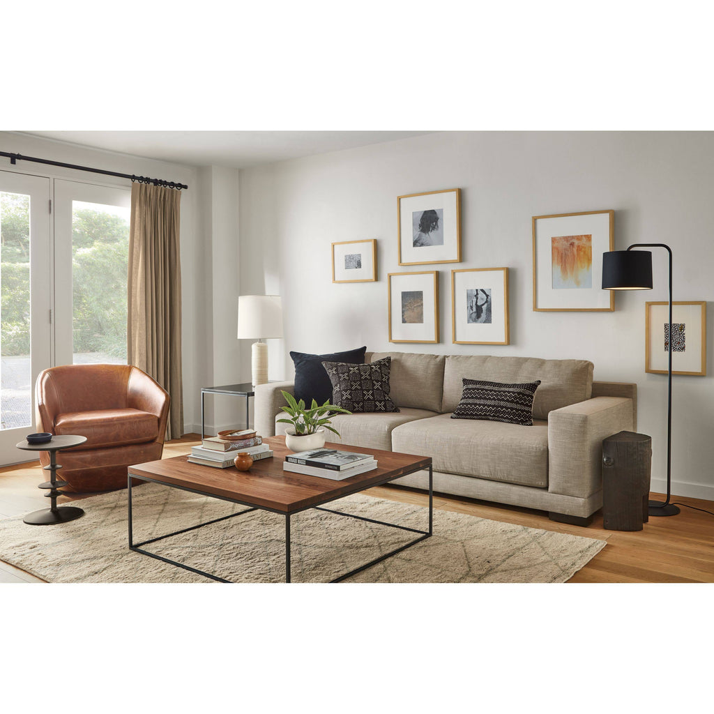 White Venatino Marble Top End Table E39400