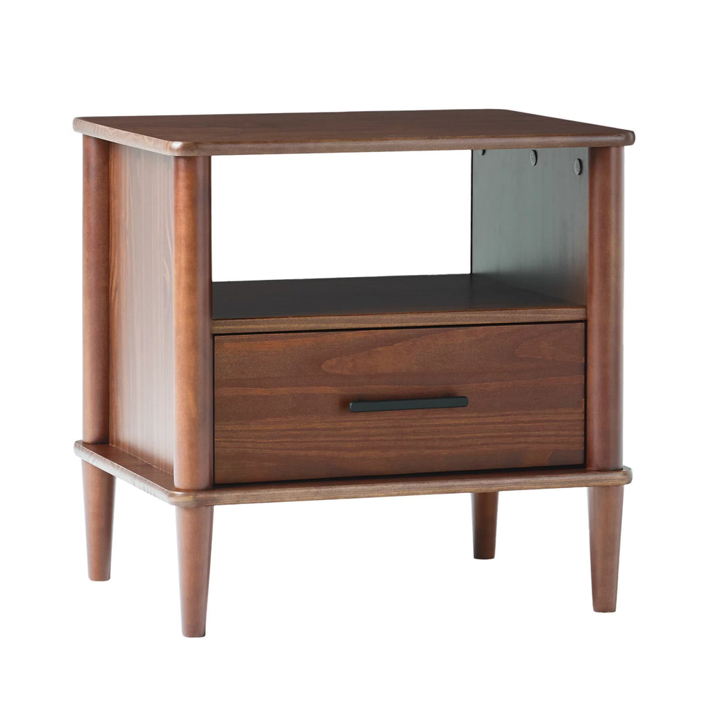 Walnut 1-Drawer Nightstand B197