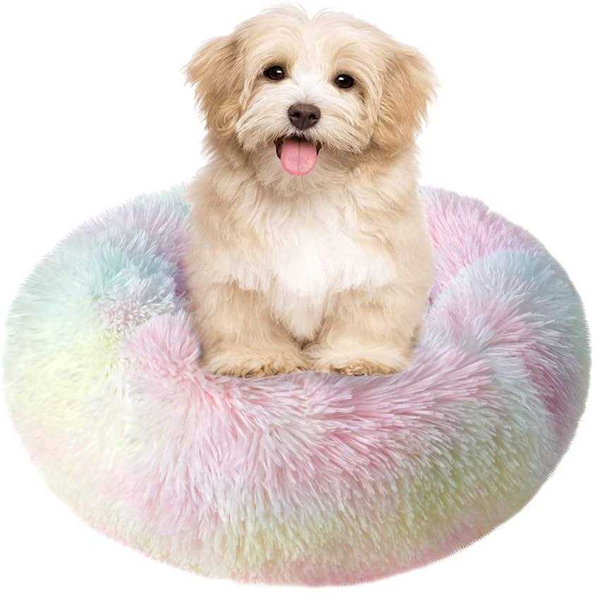 Round Plush Donut Pet Bed K34390