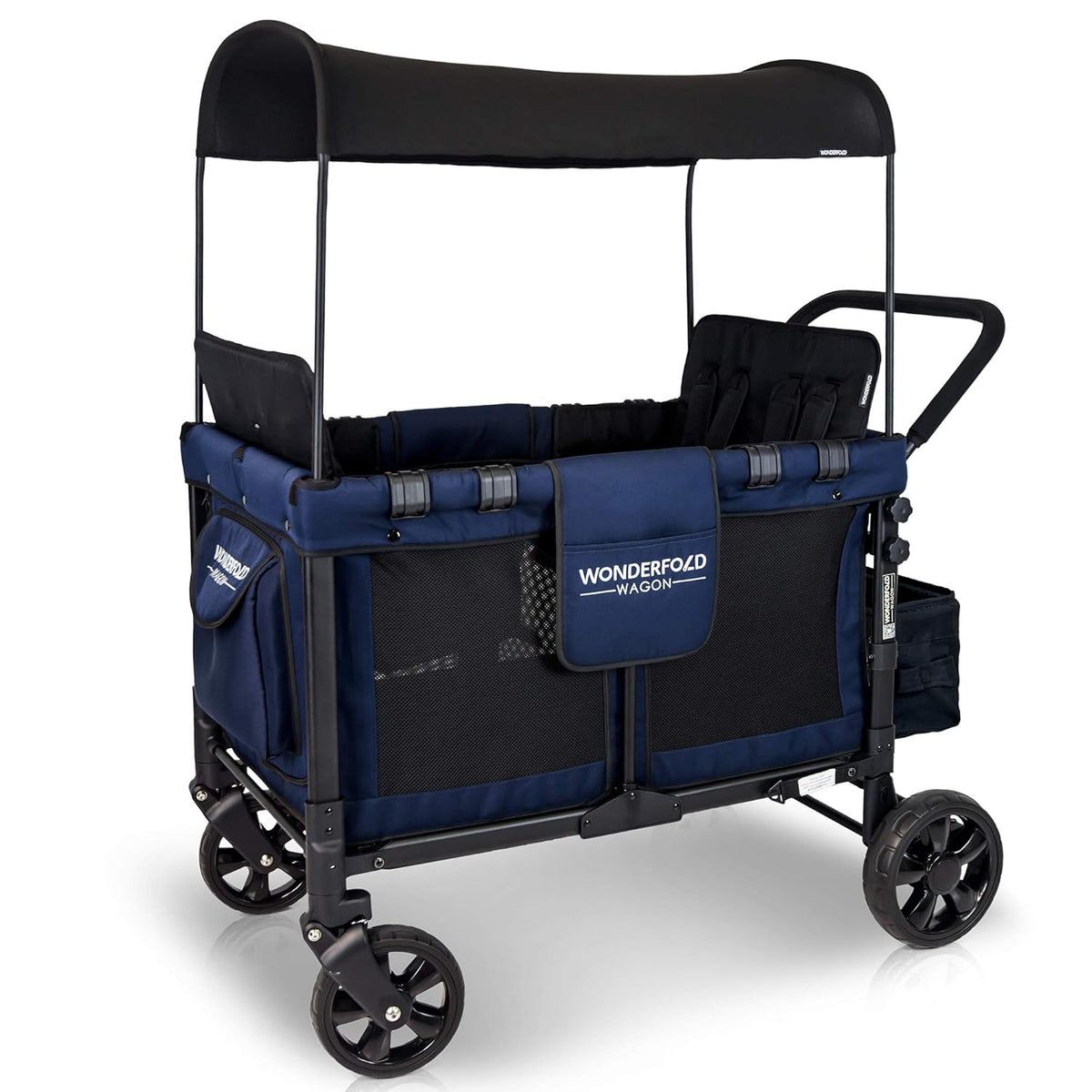 4 Seater Quad Stroller Wagon with Removable Raised Seats, Gray B581