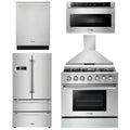 36 Gas Range, Range Hood, Microwave, Refrigerator, Dishwasher Z228565