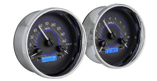 Dual Round Universal VHX System Carbon Fiber Face Blue Display C38693
