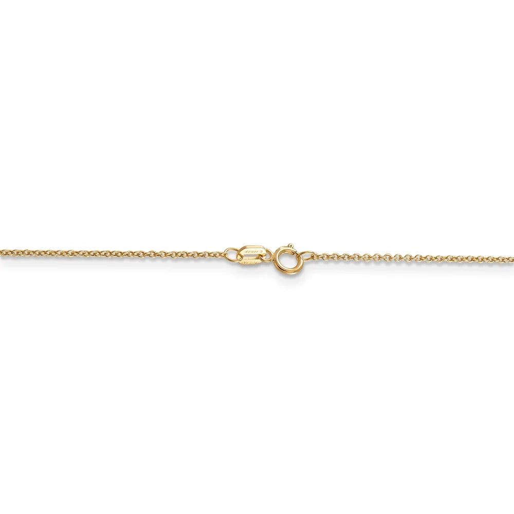 14k Yellow Gold Domed Heart Locket Necklace U6568