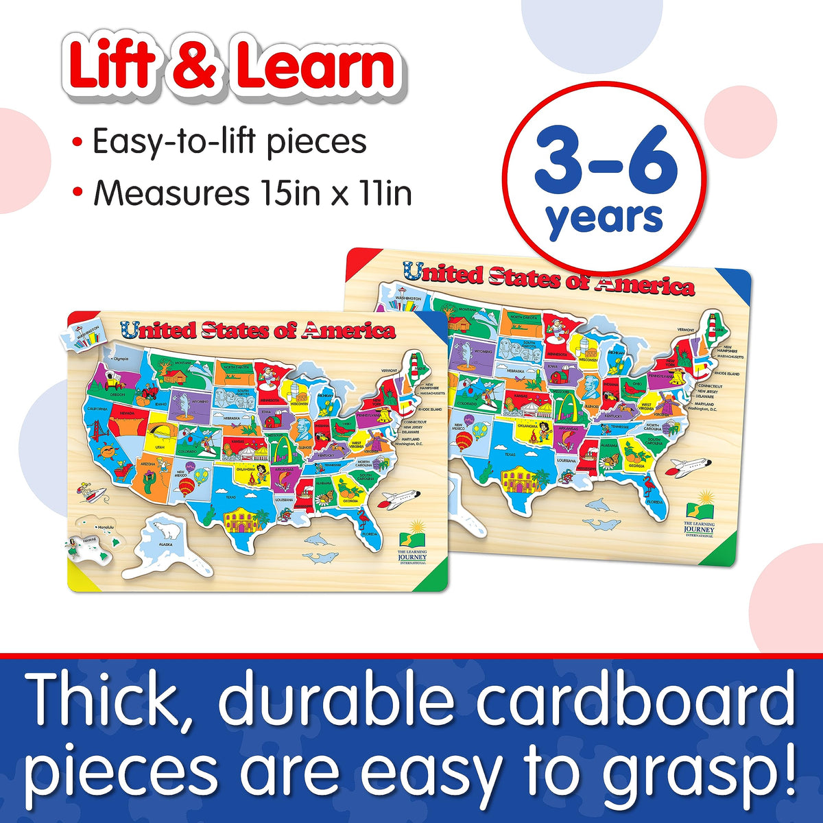 USA Map Puzzle for Kids Ages 3 and Up P39618