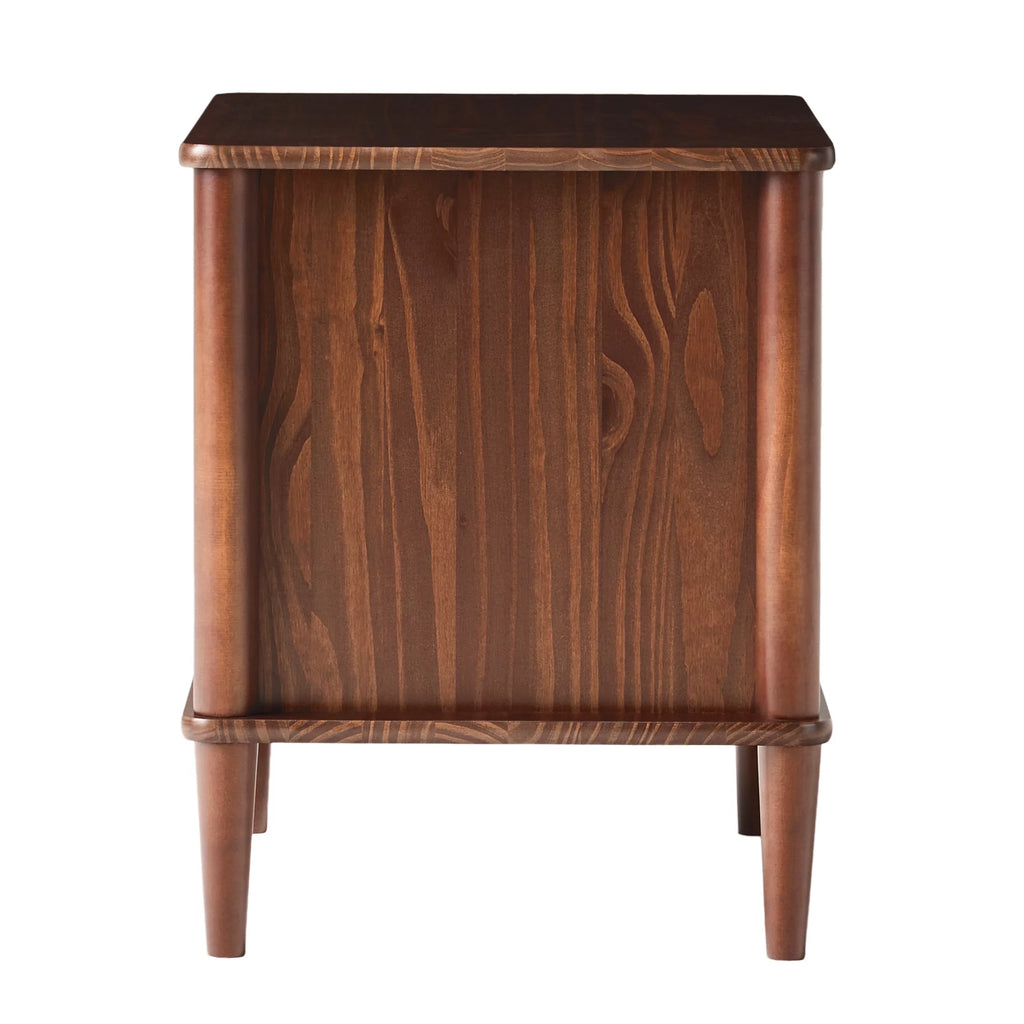 Walnut 1-Drawer Nightstand B197