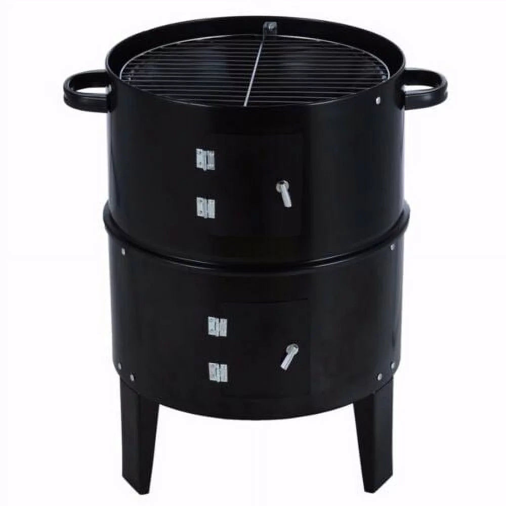 Charcoal Grill Smokeless Vertical BBQ Smoker Portable Meat Cooker C85969