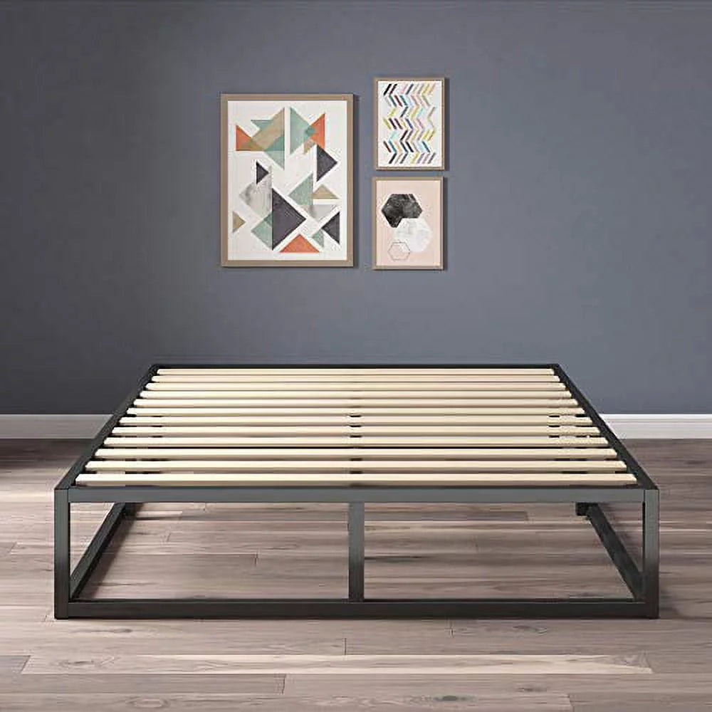 Queen Size Wood Slat Platform Bed Frame T4302