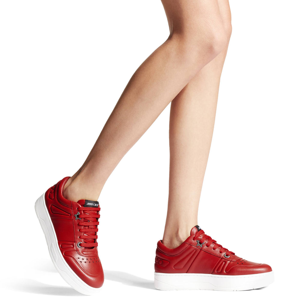 Leather Flatform Trainers V90874