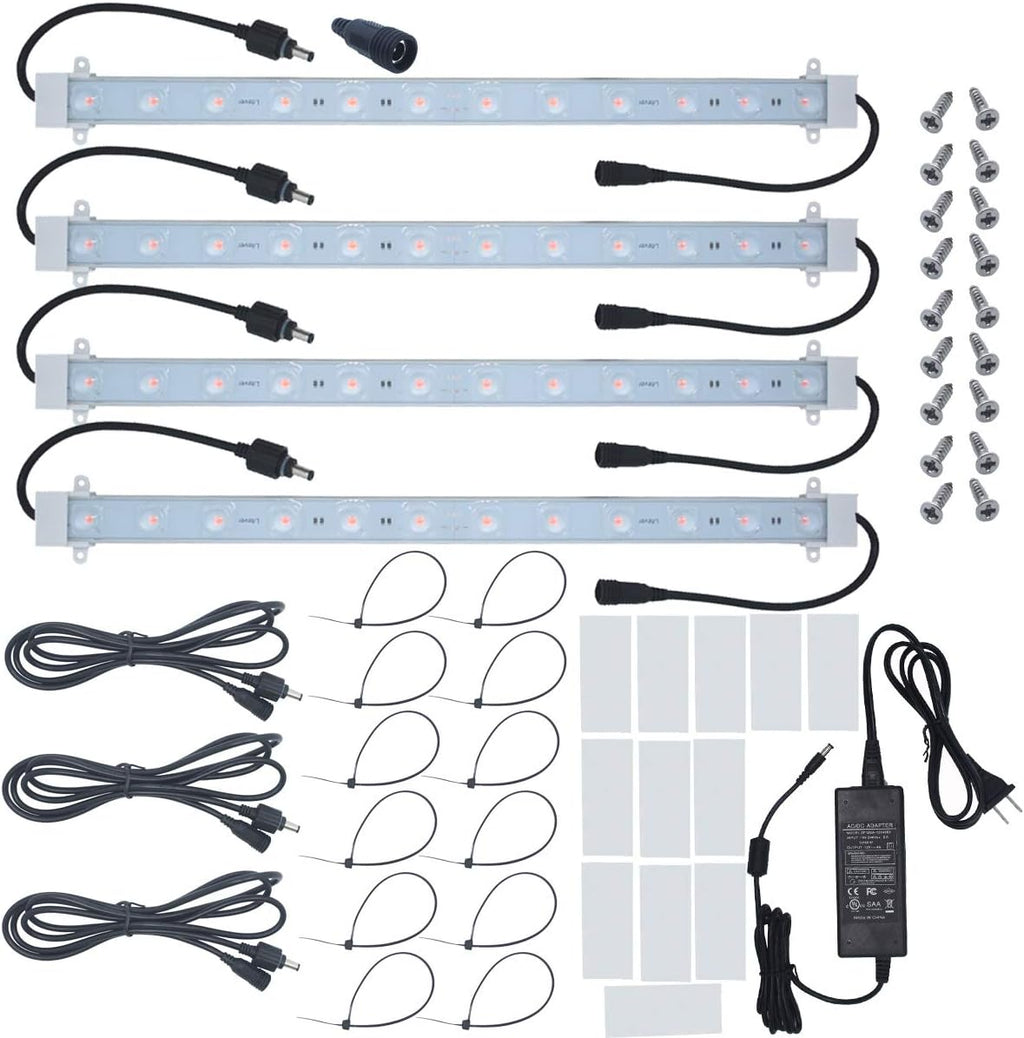 4 pcs 16 Inches LED Grow Light Strips with Extension Cables C96045