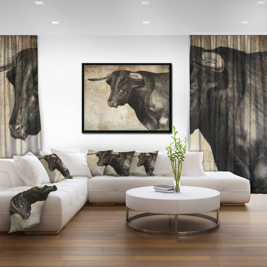 Multi Color Framed Canvas Animal Art Q5614
