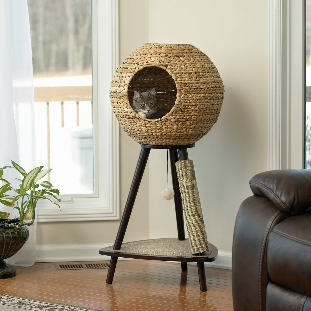 Natural Sphere Cat Tower K8766