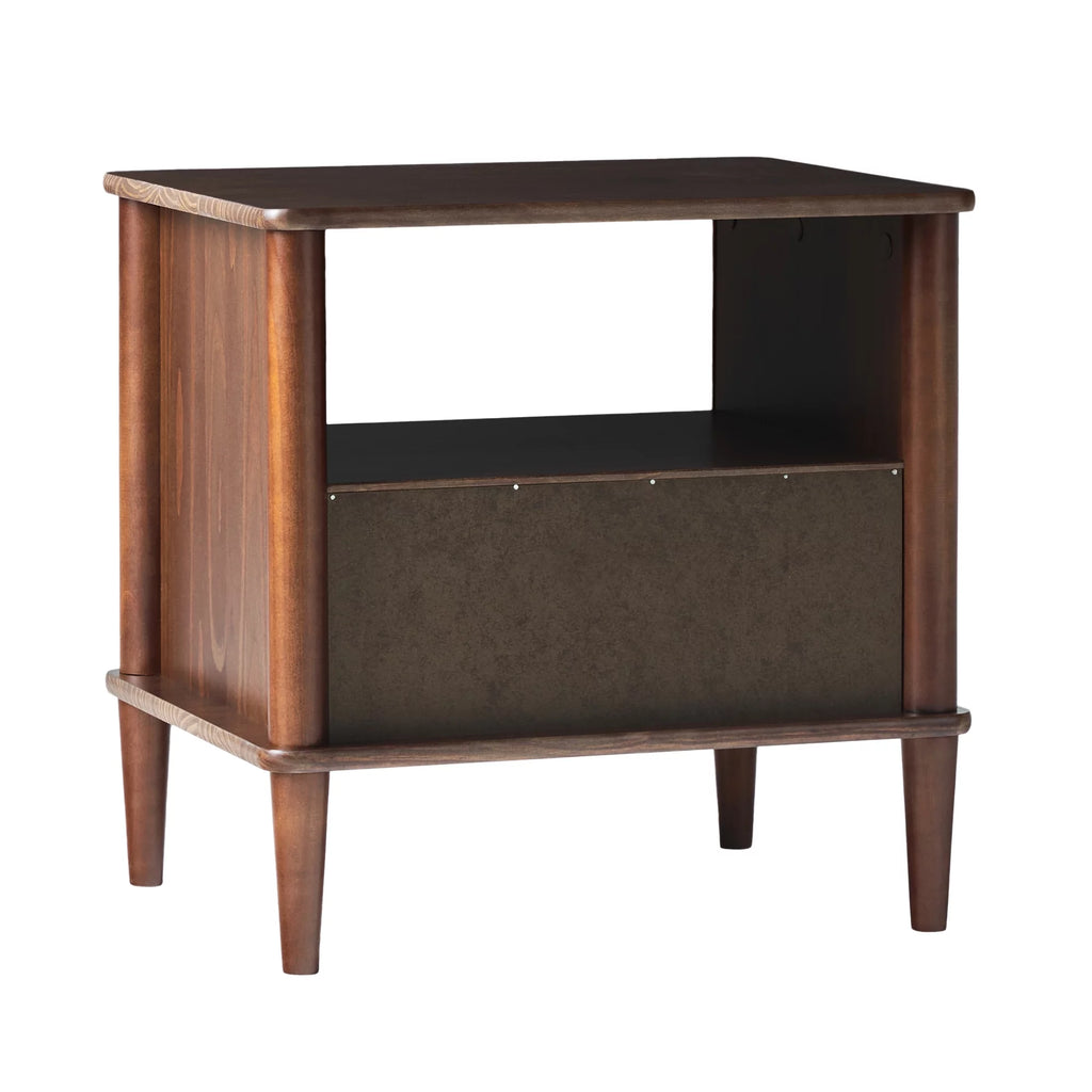 Walnut 1-Drawer Nightstand B197