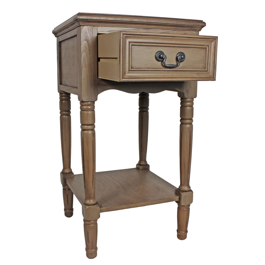 Antiqued Solid Wood Night Stand S36835