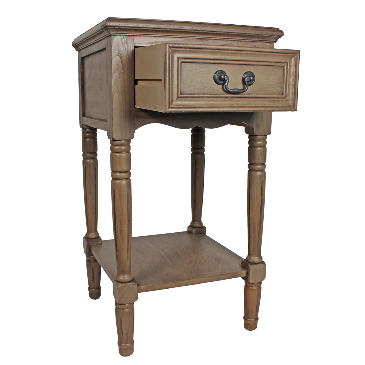 Antiqued Solid Wood Night Stand S36835