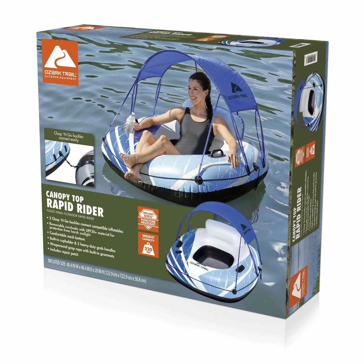 Rapid Rider Canopy River Tube with Removable Shade 48.5" V216